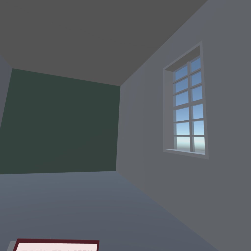 A room interior with one wall painted deep green, daylight coming through a six-over-six window